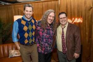 'Weird Al' Yankovic Instagram - Hey, I made my Broadway debut last night!!! Huge thanks to the insanely funny @joshgad and @andrewrannells, who were kind enough to let me eat dreams with them on stage at @gutenbergbway. 📸: @triciambaron