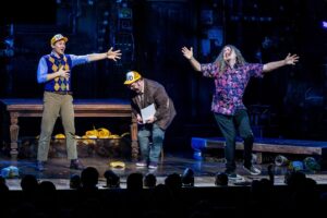 'Weird Al' Yankovic Instagram - Hey, I made my Broadway debut last night!!! Huge thanks to the insanely funny @joshgad and @andrewrannells, who were kind enough to let me eat dreams with them on stage at @gutenbergbway. 📸: @triciambaron