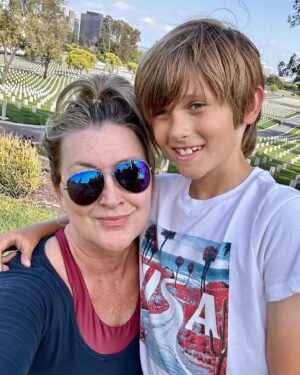 Wendy Burch Instagram - We live in Westwood and drive by the Los Angeles National Cemetery nearly every day and seldom think twice…. today we took the time to remember. 

#memorialday #wendyburch #BradyBurch