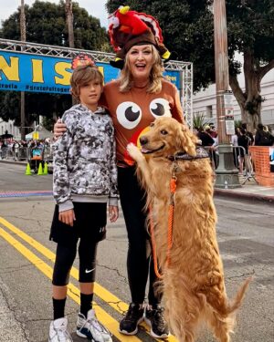 Wendy Burch Instagram - We came.
We saw.
We trotted.

(I have been carb loading for the 11th annual turkey trot for many, many thanksgivings!)

it was fun to run and support the great work of the #MidnightMission 

#WENDYBURCH #BRADYBURCH #MurphyBrowntheDog #WakeUpWithWENDY #BeingBrady