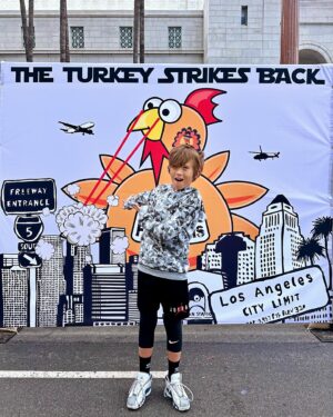 Wendy Burch Instagram - We came.
We saw.
We trotted.

(I have been carb loading for the 11th annual turkey trot for many, many thanksgivings!)

it was fun to run and support the great work of the #MidnightMission 

#WENDYBURCH #BRADYBURCH #MurphyBrowntheDog #WakeUpWithWENDY #BeingBrady