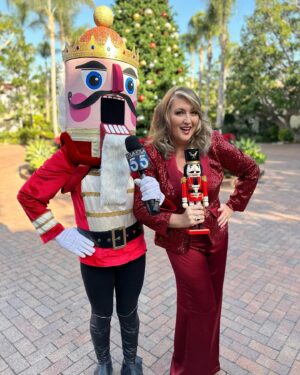 Wendy Burch Instagram - I’m NUTS for this guy!
 
Join me and my new boyfriend tonight for the annual tree lighting at the #terranearesort !

And watch #KTLA at 10:30 AM today for your chance to win a #DESTINATIONCelebration 3 night stay at the luxurious #TerraneaResort 

#WENDYBURCH #WakeUpWithWENDY #KTLACommunity #KTLA 

holiday outfit by #TrinaTurk 
(I love me some sequins and wide leg pants!)