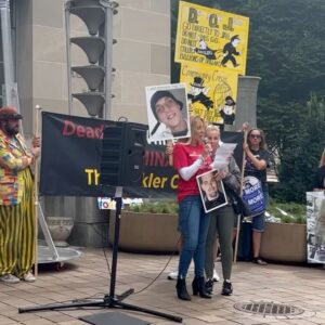 West Duchovny Instagram - today I stood with some of the strongest people I have ever met and implored the Department of Justice to hold the Sacklers and Purdue accountable for the 1,000,000  sons, daughters, mothers, fathers, sisters, brothers, friends that died because of OxyContin. they must be prosecuted for the crimes they have committed—the evidence is there.

use the link in my bio—(select ‘criminal law’ for the topic)—to join in and express your support in this fight against the Sacklers, Purdue, and the epidemic that they started and continue to perpetuate.

thank you to the beautiful mama @jen_gaia for inviting me to such an inspiring gathering. 

i am heartbroken and angry. you should be too. 

#DOJrally #RAPP #forchristopher💜