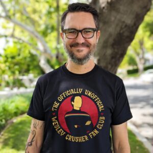 Wil Wheaton Instagram - Happy pride, nerds. I have discovered that Wesley Crusher was a bit of a gay icon in his day, and I love the thought that Wesley was able to help queer youth find themselves. Every purchase of these tees benefits @glsen, who are working toward creating safe and inclusive school environments for LGBTQ  young people. I think Wesley would approve. Final days to get one! Link in my bio.