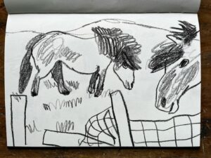 Wilfrid Wood Instagram - Horses are the best and worst things to draw