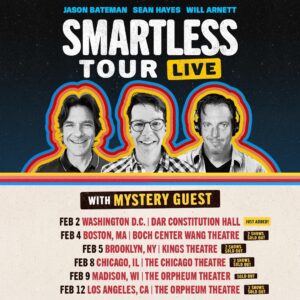 Will Arnett Instagram - We’re bummed to have to cancel our Toronto shows :( We’ll be back though. Promise!
But we’re coming to D.C.! @SmartLess Tour Live is coming to DAR Constitution Hall on February 2! Get tickets NOW – Thurs at 10PM EST by clicking below and using the code: TRACEY. Tickets go on sale to the public Fri at 10am EST. smartless.com/tour #SmartLessTourLive #SmartLess