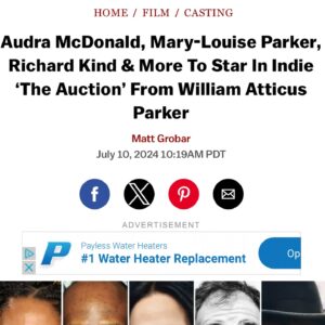 William Atticus Parker Instagram - so excited for this one. welcome to your new office space. 🛗 #theauction #williamatticusparker #audramcdonald #ktoddfreeman #marylouiseparker #richardkind #benvereen #sabinafriedmanseitz #coryasinofsky #mikemagilnick #ashparker #film #indiefilm #sciencefictionfilms #thrillerfilms #fantasyfilms #horrorfilms