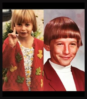 William Baldwin Instagram - #ThrowbackThursday 
Hailey and Billy… rockin’ the bangs!! 

My bangs courtesy of my Dad.
And they say children playing with scissors is dangerous!! 🤪