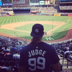 William Morrissey Instagram - Rockin the @thejudge44 shirt when Judge goes YARD. @yankees Great to be back at the STADIUM #HowYouDoin
