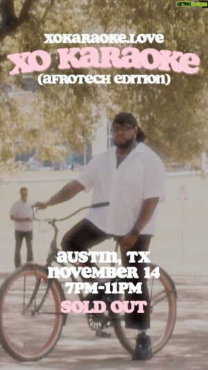 Xavier Omär Instagram - XO Karaoke @afro.tech is officially SOLD OUT! (BUT) I’m making sure there’s a few tickets available at the door. If you’re near Austin, TX this monday, pull up!