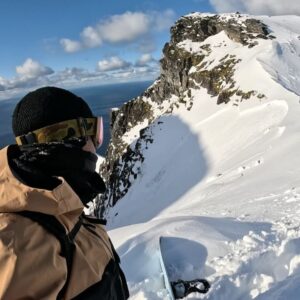 Xavier de le Rue Instagram - Walking on that ridge I released that slab from a distance, which felt pretty scary on the moment  as it really caught me by surprise. (Flick through to see some of it…)😥
Looking back at it, it was predictable but still I got so used to the stability of those fjords that it served me as a good lesson to keep the focus.
It was harder to enjoy the run right after but thankfully the mojo came back pretty quick🤟
Still in Senja, That couloir is called « lazy ass » which describes really well the state I’ve been when climbing this one.
📸 @nathanpyr 
#roamer by @swatch