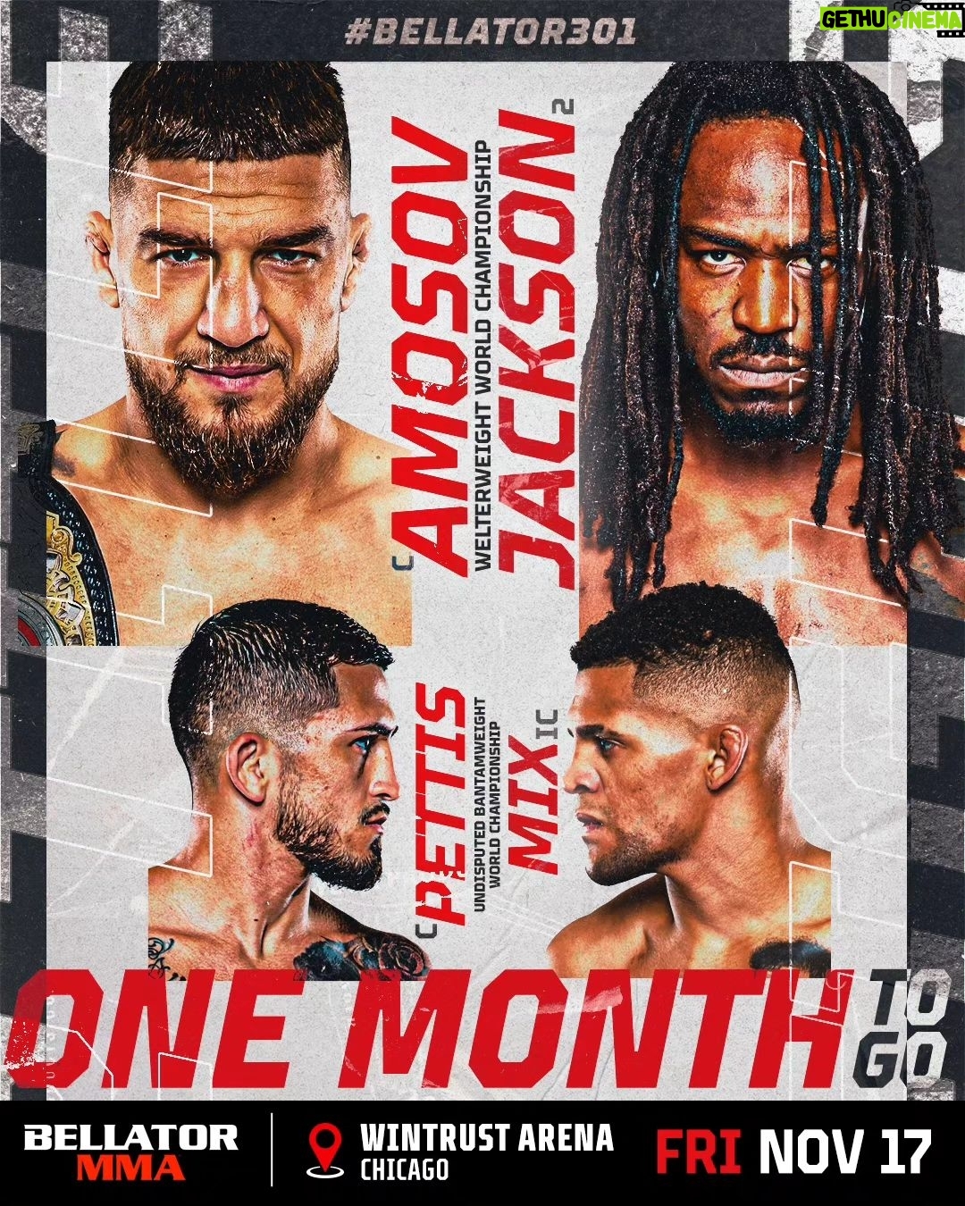Yaroslav Amosov - 6.6K Likes - ššš š§š¢šŖš” š¦š§šš”š šØš£ š
Just one month to go until our epic two-title fight card takes over the @wintrustarena š„š”šŖšØ the next #BellatorLWGP finalist is decided. Which fight are you hyped for? š¤
#Bellator301 | Fri, Nov 17 | @shosports