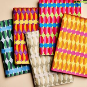 Yinka Ilori Instagram - New collection launching this week in Chicago for @momentum_textiles_walls @neocon_shows a collection of textiles and wall coverings 👌🏾 celebrating the power of dreams and affirmations inspired by Dreamcatchers ❤️ Chi-Town soon come 🔐