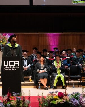 Yinka Ilori Instagram - Dr Yinka Ilori 
:
Humbled and honoured to have received the official title of Doctor of Arts appointed by the @unicreativearts this afternoon.
:
What a truly Inspirational day filled with dreamers that filled my soul with joy. Remember the world is yours.
:
Thank you to the President & Vice-Chancellor, Professor Jane Roscoe for this incredible recognition, and to Pro Vice-Chancellor, Terry Perk for supporting me.