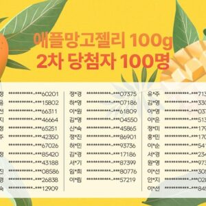 Yoo Sang-moo Instagram - 짜쟌~~ 동명상회 망고젤리 받으실부운~
추가로 100분 더 뽑았어요
더더더 많은 분들께 드리고 싶은데 정말 정말 죄송합니다ㅠㅠ
랜덤으로 뽑았구요. 
다음 번에는 아니 앞으로는 무조건 최대한 많이 들을 수 있도록 
제가 노력할게요. ♥
늘 감사하고 오늘도 행복한 하루 되세요~^^