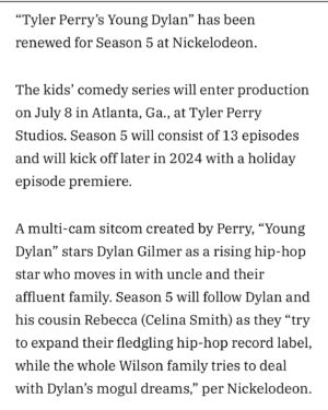 Young Dylan Instagram - Season 5 👏🏾 Blessed!! Thank you for being apart of this journey.. Stayed tuned #YoungDylan #Nickelodean
