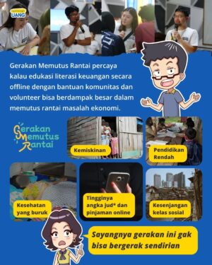 Yudha Keling Instagram - Masalah keuangan dalam masyarakat seperti mata rantai yang membelenggu. Sebenarnya, edukasi online saat ini sudah baik, tapi sayangnya hal ini tidak cukup. 

Karena seringkali masyarakat yang paling membutuhkan edukasi keuangan yang sehat justru tidak terjangkau oleh algoritma social media ini. 

Oleh karena itu, beberapa finfluencer turun tangan untuk mengedukasi masyarakat secara langsung dalam gerakan @memutusrantai

Harapannya, gerakan ini bisa berjalan sesuai dengan namanya, memutus rantai masalah keuangan yang sudah terlalu lama membelenggu masyarakat. Tapi, kita tidak bisa berjalan sendiri, kita butuh bantuan kamu nih, Sobat Ngomu. 

Akhir bulan ini, kami bersama @feliciaputritjiasaka @yudhakhel @davidwijaya23 @alinewiratmaja @annisast @olivialouise04 @kenhandersen akan membidik daerah Banten untuk edukasi offline kami berikutnya. 

Adakah yang mau mendampingi kami dalam gerakan ini? Share di KOMEN ya!

—⁣
FOLLOW kalau kamu mau #ngomonginuang yang sehat, mendidik, dan BERMANFAAT NYATA bersama kami.⁣⁣⁣

#edukasi #saham #ekonomi #investasi #bisnis #finansial #keuangan #literasikeuangan #belajarkeuangan #ilmukeuangan #keuanganpribadi
