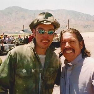 Yuji Okumoto Instagram - #tbt Me and @officialdannytrejo on the set of “The Crow: Wicked Prayer”. #TheCrow #Pestilence