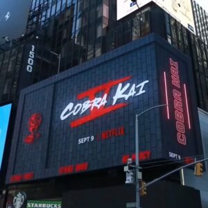 Yuji Okumoto Instagram - And the fight is on in Times Square! NYC, baby! Let’s go!
#CobraKai #CobraKaiSeason5 #Netflix #NYC #TimesSquare 

#Repost @cobrakaiseries with @use.repost