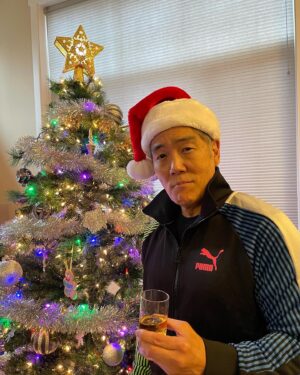 Yuji Okumoto Instagram - Merry Christmas to all! Karii! Or was it Kampai? #MerryChristmas #Christmas #SantaChozen #KarateKid #CobraKai