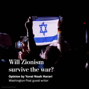 Yuval Harari Instagram - "Various groups distort and weaponize the term 'Zionism,' depicting it as a malignant form of tribalism or even racism," @yuval_noah_harari writes in @PostOpinions.

"We cannot do justice here to the many strains that existed within Zionism over the past 150 years, and to the impact that events such as the Holocaust and the various Arab-Israeli wars had on Zionism. What is clear is that over the generations many Zionists did deny the right to Palestinian nationhood, and laid claim to the entire land between the Mediterranean Sea and the Jordan River, as well as to additional territories east of the Jordan, in the Sinai Peninsula and elsewhere. But other Zionists held much more sensible views, and were willing to settle for far less. David Ben-Gurion and the majority of Zionists embraced in 1947 the U.N. partition plan that mandated the establishment of a Palestinian state alongside a Jewish state. It was Palestinian rejection of this plan that led to the eruption of the first Arab-Israeli War (1948-1949)."
 
Harari warns:
"If Netanyahu’s bigoted vision vanquishes Herzl’s Zionist ethos, it would alter the meaning not only of the modern state of Israel, but also of thousands of years of prior Jewish history."

🔗Visit the link in the bio of @PostOpinions to read more.
