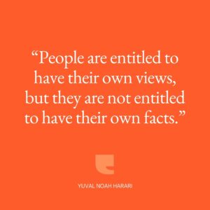 Yuval Harari Instagram - In today’s noisy world, so many opinions are expressed all around us. Having views on things often shows that you care, and a healthy debate can widen our perspective. But it’s important for opinions and arguments to be based on facts that can be scientifically validated, as far as possible. People are entitled to have their own views, but they are not entitled to have their own facts.

#quote #science #facts #knowledge #debate #quoteoftheday