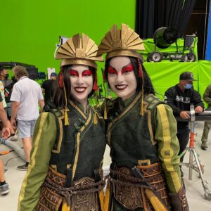 Yvonne Chapman Instagram - #avatarthelastairbender BTS
Congrats to the team on its huge opening this week!🫰🏻 @avatarnetflix @netflix #kyoshiwarriors #kyoshi