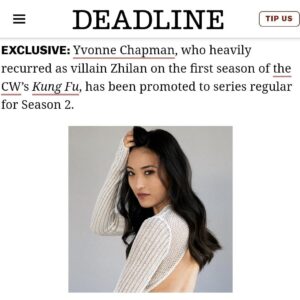 Yvonne Chapman Instagram - Cat is outta the bag ☺ Needless to say I am absolutely thrilled to continue on this incredible show with the wonderful @cw_kungfu @warnerbrostv fam. LOVE YOU ALL!! I cannot wait to get back to work 😊 LET'S DO IT!!!!! 🥳❤