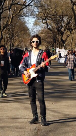 Zach Page Instagram - Working on some new Guitar parts in Central Park🌞

Feeling the vibes~ 

There’s something magical about sharing music with strangers and seeing their reactions. 

If you spot me playing, don’t be shy - come say hey! 

😎🎶🌳 #centralpark #guitar