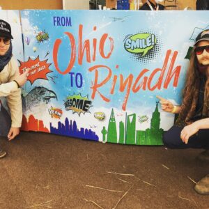 Zach Roerig Instagram - @catstepfather and I as Arabian Desert Marauders with special appearance by @imbrettdalton 🙏 we love you Riyadh! #stanleesupercon2019
