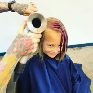 Zach Roerig Instagram - Seven going on 25! Donated her locks to @locksofloveofficial and got a little bit of color in the deal. Thanks @jennjonesatl and @creature.atl