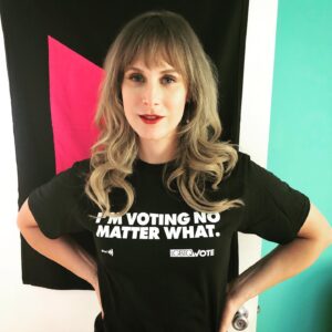 Zackary Drucker Instagram - I AM VOTING NO MATTER WHAT!!! To celebrate #NationalVoterRegistrationDay, register to vote or check your status with @headcountorg and @glaad — link in bio✨the election is just a few weeks away and it is IMPERATIVE that we *all* do our part to expunge evil. Voting is the least that we can do ♥️