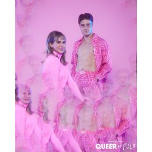 Zackary Drucker Instagram - Deeply grateful for the alchemy of creation🌟🙏🌟creating love, creating a look, creating art that heals the world, creating connections and community✨ Thank you @peacocktv for making my dream of hosting a talk show a reality by asking me to moderate a Q & A with the brilliant magicians of #queerasfolk 💖 This hologram is eternally impressed with living in this future ♾💕♾I feel so fortunate for a weekend full of friends and generous strangers. I love you ALL ♥️ Security detail @marvalarex 
Make-up by forever sis @lizlash
Hair by @dallin.james
Styled by @nikkopanti @misterbaks
 #StyledByNP @violettamalakh.pr @maisonpriveepr_ 
Dress and Bag: @monosuit
Shoes: @barolloitaly