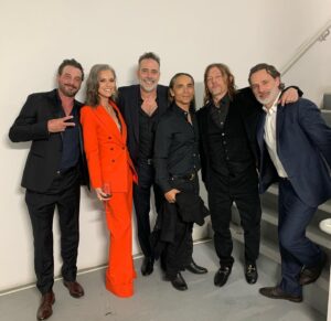 Zahn McClarnon Instagram - Good humans 😊 @skeetulrich @jeffreydeanmorgan @hilarieburton @bigbaldhead  #andrewlincoln #amc #darkwinds #thewalkingdead