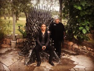 Zahn McClarnon Instagram - “Winter is coming” #ironthrone #santafe #harvestmoon