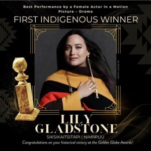 Zahn McClarnon Instagram - We’re all so proud of you !!@lilygladstone ❤️ 
Repost- @illuminative