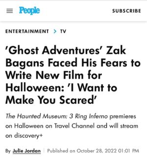 Zak Bagans Instagram - It’s time for the highly anticipated 3 RING INFERNO 2-Hour Special #TheHauntedMuseum Film to premiere Halloween Night 9/8c on @travelchannel streaming on @discoveryplus Thanks to my incredible team @realeliroth @creamprodinc @blackfawnfilms @stephenscotttv @lelandtilden for making my visions of this terrifying story come to life 🔥🎪🎪🎪🔥 *Make sure to check out this article for the backstory of 3 Ring Inferno and how it came to manifest! 🤡👻