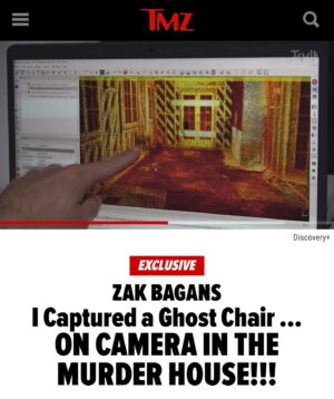 Zak Bagans Instagram - Get ready to witness one of the most INCREDIBLE scientific visual pieces of evidence we have ever captured! We worked with a 3rd party Lidar scanning company for this Thursday’s PART 2 “Los Feliz Murder Mansion” and history was made when even they were speechless at how we captured this at a moment where chairs were being used in a summoning experiment! DO NOT MISS this final installment in our “Los Feliz Murder Mansion” investigation. Part 2 premiere’s this Thursday 10/9c on @travelchannel streaming same-day @discoveryplus