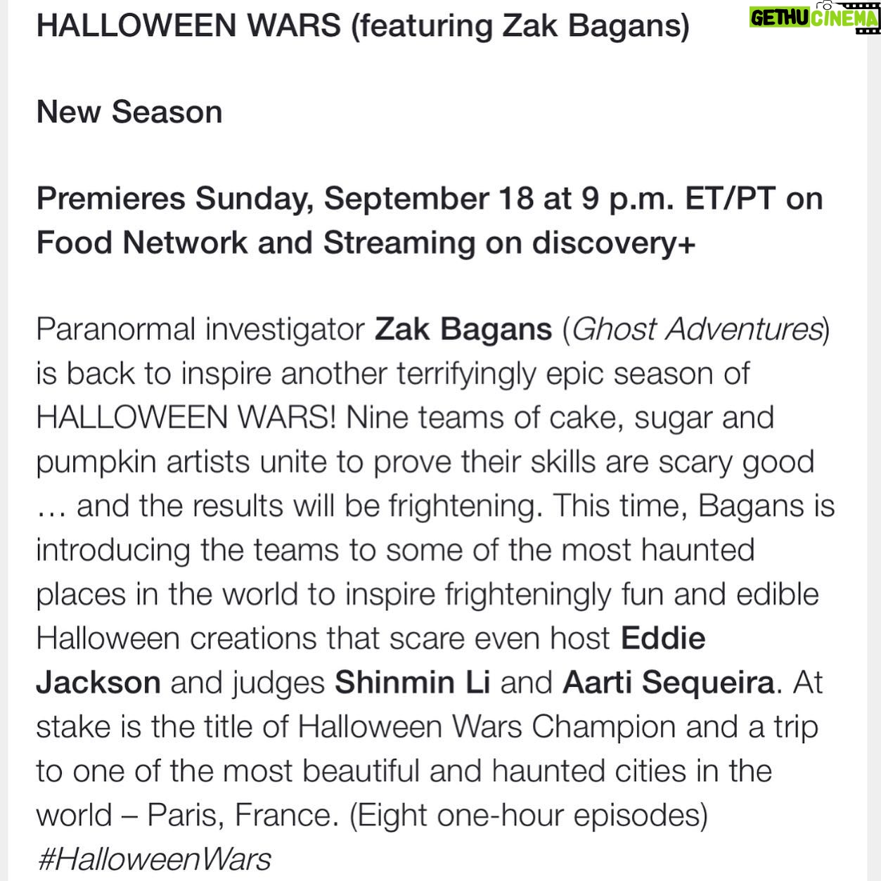 Zak Bagans - 43K Likes - #Ghostober All-New Premieres: @discoveryplus @travelchannel : #GhostAdventures 👻 9/15 #HalloweenWars 🎃 @foodnetwork 9/18 #GADevilsDen 👹 9/29 #TheHauntedMuseum3RingInferno 🤡 2-hour Movie 10/31