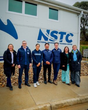 Zali Stegall Instagram - ❄️Great official opening of the National Snowsport Training Centre at Jindabyne by @chrisminnsmp with @kristymcbain @stevewhanmp. Really exciting to see NSW Govt, NSWIS @owi_aus and @snowaust create world leading facilities for current champs like @jakara_anthony @valentinoguseli and lots of up and coming winter and summer athletes! 🏂🎿⛷️