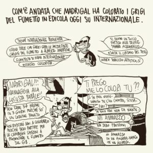 Zerocalcare Instagram - Vabbé lo ricarico qua perché mi stanno a dì tutti che nelle stories non si legge un cazzo.
L'onesta ricostruzione di come @albemadrigal  ha colorato le tavole in uscita oggi su @internazionale .
