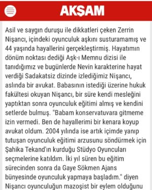 Zerrin Nişancı Instagram - Akşam gazetesi cumartesi eki / Kültür-Sanatta yayınlanan Merve Yılmaz Oruç’ la yaptığım samimi röportajın tamamına ulaşabilirsiniz. Çok teşekkürler🙏🙏🙏 @merveylmzorc