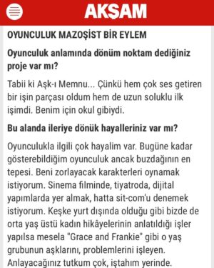 Zerrin Nişancı Instagram - Akşam gazetesi cumartesi eki / Kültür-Sanatta yayınlanan Merve Yılmaz Oruç’ la yaptığım samimi röportajın tamamına ulaşabilirsiniz. Çok teşekkürler🙏🙏🙏 @merveylmzorc