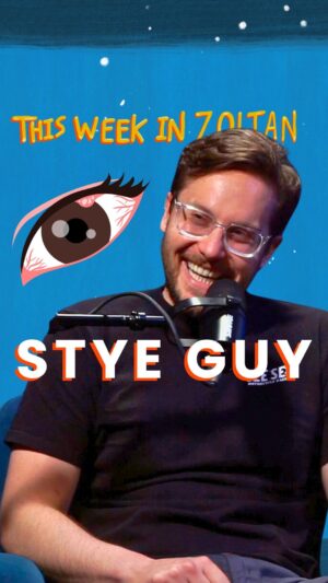 Zoltan Kaszas Instagram - My Stye 👁️ made me look like the Hunchback of Notre Dame 
.
.
#comedy #comedypodcast #stye #eye