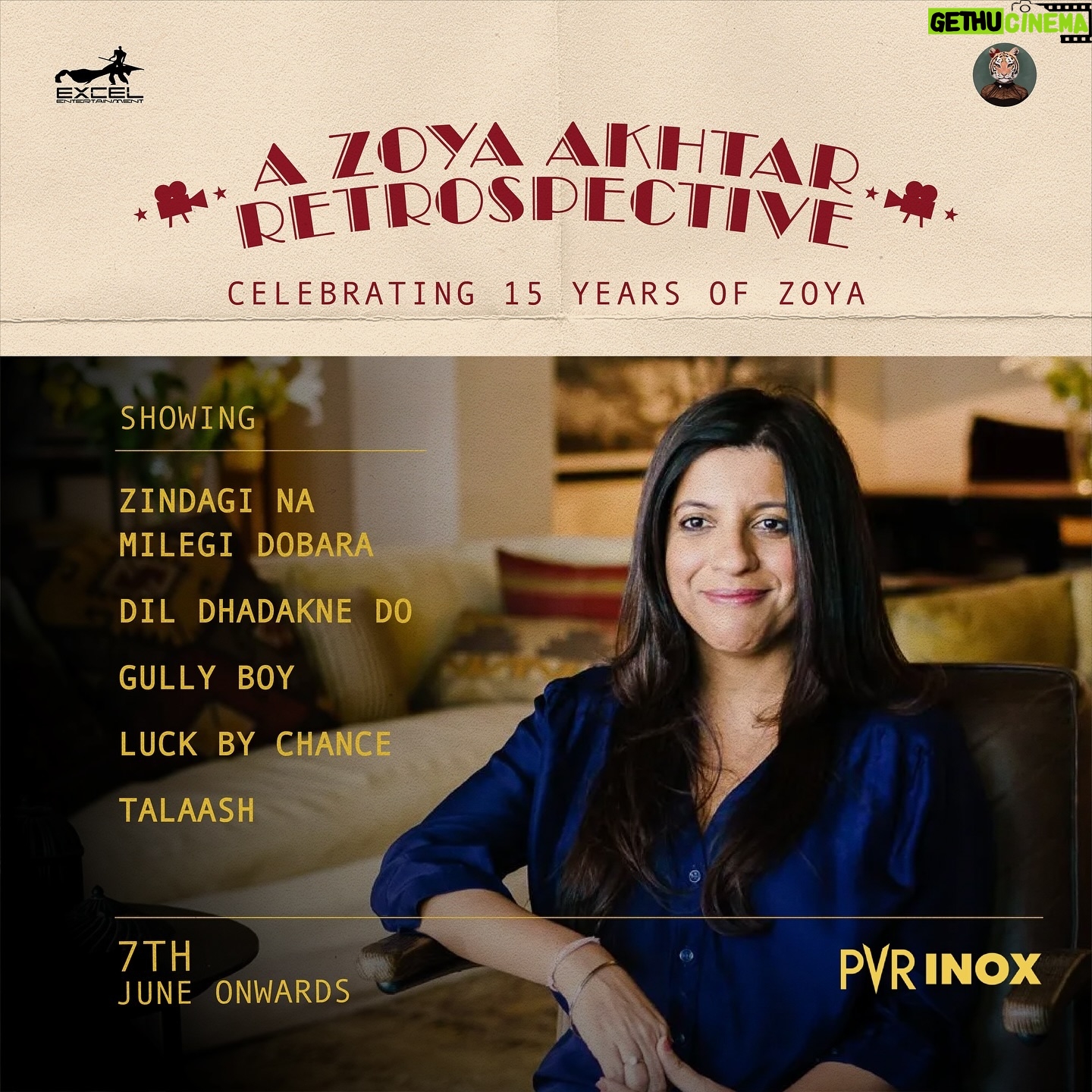 Zoya Akhtar - 12.6K Likes - It’s On Like Donkey Kong 😊♥️
PVR - 136 cinemas - 38 cities
Mumbai, Pune, Nashik, Kolhapur, Indore, Vizag, Goa, Ahmedabad, Surat, Baroda, Aurangabad, Delhi, Noida, Kanpur, Lucknow, Gorakhpur, Dehradun, Hyderabad, Bangalore, Chennai, Jaipur, Kolkata and More💥
Link In Bio 💋