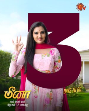 indhu chowdhary Instagram - Countdown starts 😁

வரும் திங்கள் முதல் ..

மீனா | திங்கள் - சனி | 12 PM

#SunTV #Meena #MeenaOnSunTV #SunDigital