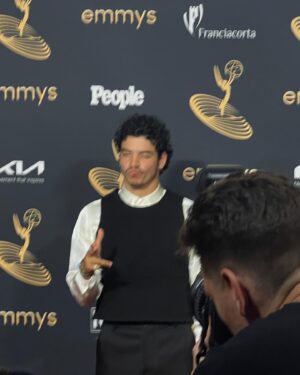 Aaron Dominguez Instagram - Thank you @televisionacad for last night, great kick off to the weekend. 

Special thank you to
Stylist: @cristina_tederick 
& @goodfight 

#emmys #emmys2022