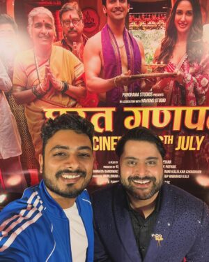Abhay Jodhpurkar Instagram - About last night! 🩵💛✨

At the premiere of #GharatGanpati 💜💙✨

Kudos to the entire cast and crew for creating this beautiful labour of love that oozes out of family values and addresses  some giant issues with ease! Congratulations @navjyot_bandiwadekar for this beautiful film! 

Big congratulations @sanket.sane it’s a beautiful start to your own legacy! And I am extremely happy to be a part of your music!  Loved the score too! Here’s to many more! ♥️🥂

From shooting music videos to random chill sessions, we have come a long way @dp_shellysharma and I am so proud of you! We finally have a project together that’s OUT and cheers to that! 😅🥂😘

Last but not the least, every single person who is associated with the project… Loads of love to you all! ❤️

#GharatGanpati will be out in the theatres from the 26th of July! So go watch it with your family and loved ones! 🧑‍🧑‍🧒‍🧒💕

@navjyot_bandiwadekar @nikifying @bhushan_pradhan ashvinibhave @ajinkkyadeo @panorama_studios @navigns @kumarmangatpathak @abhishekpathakk @namratabandiwadekar @gaurisiddheshchoudhary @chhatwanimurli @sandy_navigns @ashwiniparanjape @rupeshbane_0011 @paritelang @shubhangi.latkar.official @shubhangi.gokhale.18 @sushama.deshpande @ashishpathode #SanjayMone #SharadBhutadia @sameer_khandekar_official @divyalaxmi_cgm @_rajasssss_ @sanket.sane @abhayjodhpurkar @sameer_no1 @rahulchecks82 @believemusicindia

#घरतगणपती #bappamorya