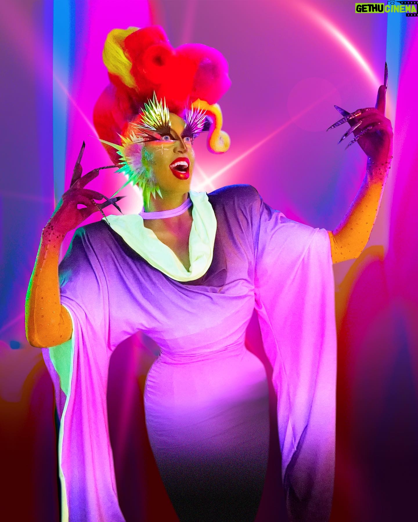 Acid Betty - 1K Likes - 🐠Reimagining the Old Gregg NEON Realness challenge from RuPaul's Drag Race Season H8 with a twist of NEON Party Monster magic! 💫 Using the vibrant shades from the palette and the UV Liquid Liners Anarchy, Misfit, Disruptor, and Provocateur Purple to create my unique look. It's all about that UV reactive glam! 🎨💄and YES my look was UV reactive on the show @rupaulsdragrace unlike other queens 👀…
But wait, there's more! You can get your hands on the entire NEON Party Monster collection by entering our Mega Monster $1 raffle at unicornskincosmetics.com/raffle. The prize includes the palette, all 11 liquid liners, 15 piece Makeup Blitz Brushes with carrying case, and the 50-watt black light. Don't miss your chance to win this electrifying collection! Enter now and let's light up your makeup game! 🦄✨
•
💅🏻 🔥 And let's not forget about @vie.lette 's custom dragon nail gloves that I rock every day! These fierce claws are a total game-changer, adding a touch of rebellion to any look. 🐉💅✨
Feel the fantasy and slay like a monster with these one-of-a-kind creations. Tap into your inner fire and channel your inner dragon queen! 🔥🐲 #NailArt #CustomClaws #RebelChic
•
Hurry, the raffle ends on October 20, 2023, at 5 PM. Good luck and may the odds be in your favor! 🌟 #NeonPartyMonster #MakeupChallenge #RaffleTime #Countdown
