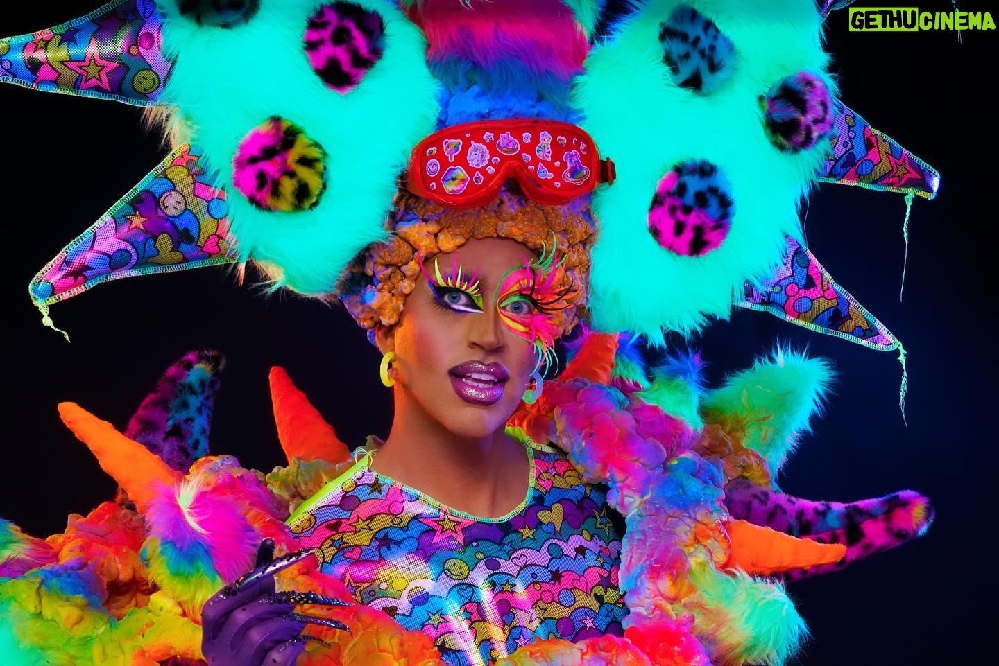 Acid Betty - 2.9K Likes - We've just unleashed a vibrant array of UV reactive paper lashes over at @unicornskincosmetics! 💥🌈 Order yours now, and if you want to rock these neon lashes before Halloween, make sure to place your order by October 25th and select Priority Shipping. And, guess what? Until Halloween at midnight, when you buy 2 liquid liners, you'll get one absolutely FREE! 🎃✨
Overused nail gloves by @vie.lette and a fierce outfit by @mint_fuel 💅👗💖
Shop Now: www.unicornskincosmetics.com
#NeonLashes #HalloweenGlow #UVReactive #MakeupMagic 🌟🌈👻